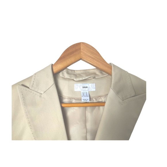 H&M Lined Blazer With Top Stitch Detail Sz 10 - Picture 3 of 6